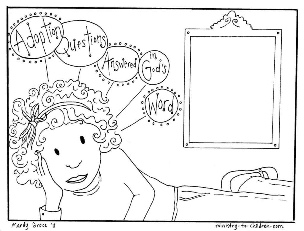 kids questions about adoption coloring page