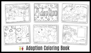 free adoption coloring pages for kids