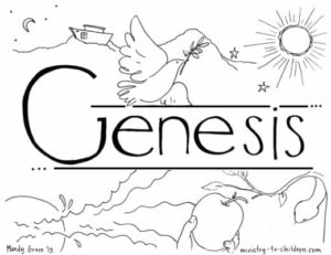 "Genesis" Bible Coloring Page