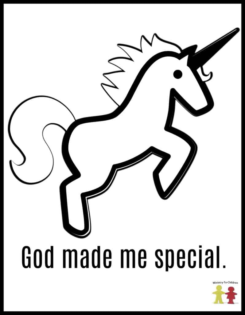 Unicorn Preschool Coloring Page