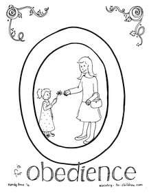 girl Obedience Coloring Page