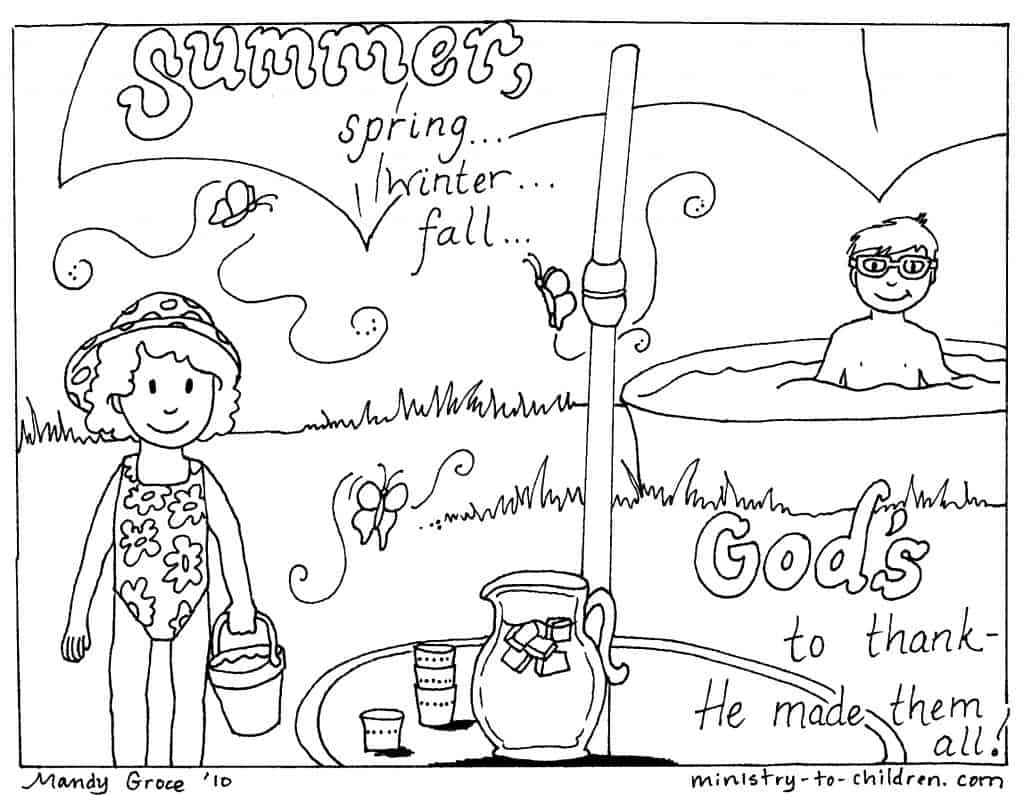 PDF Summer Coloring Sheets