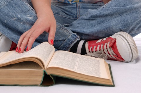 Teenager Reading a Book