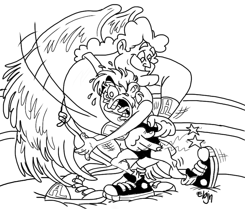 Jacob wrestling with the angel